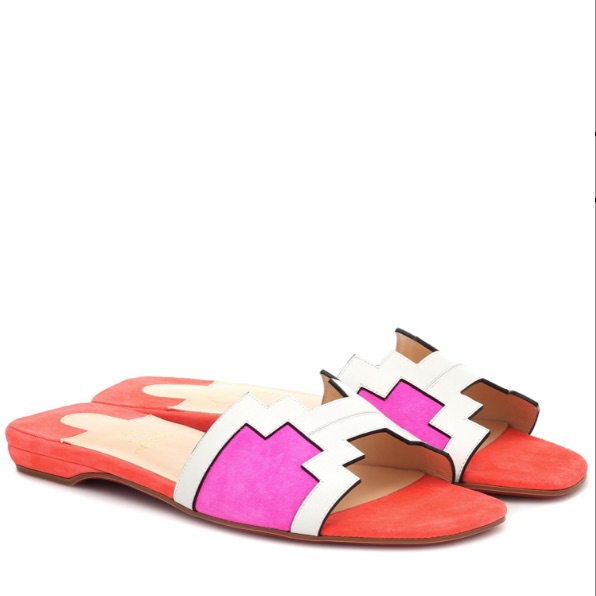 Christian Louboutin Hao Suede & Leather Sandals Size 36